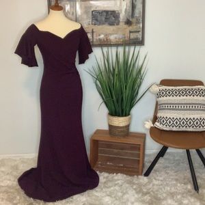 Calvin Klein plum evening gown